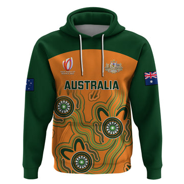 Australia Rugby Hoodie 2023 Go Wallabies Aboriginal World Cup LT14
