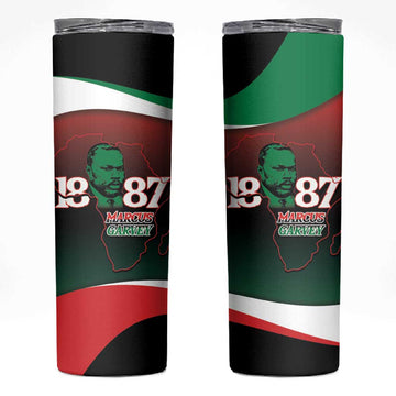 Marcus Garvey 1887 Skinny Tumbler African Map Curves Style LT14