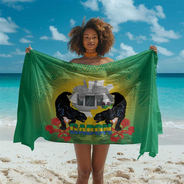 Afro Gabon Independence Day Sarong Memorial Leon Mba Monument LT14
