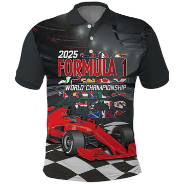 Racing Car 2025 Polo Shirt GP Circuits Born To Speed LT14