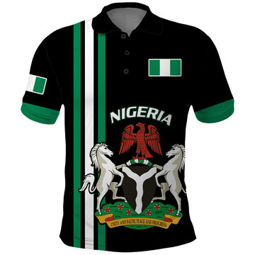 Nigeria Polo Shirt Nigeria Coat Of Arms Simple Style LT14
