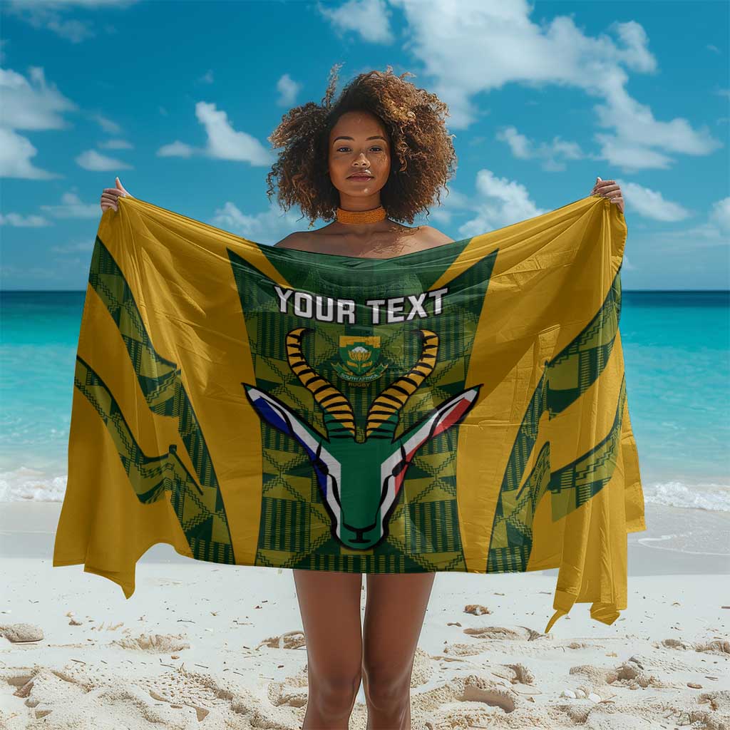 Custom South Africa Rugby Sarong Go Springboks Kente With Bokke LT14