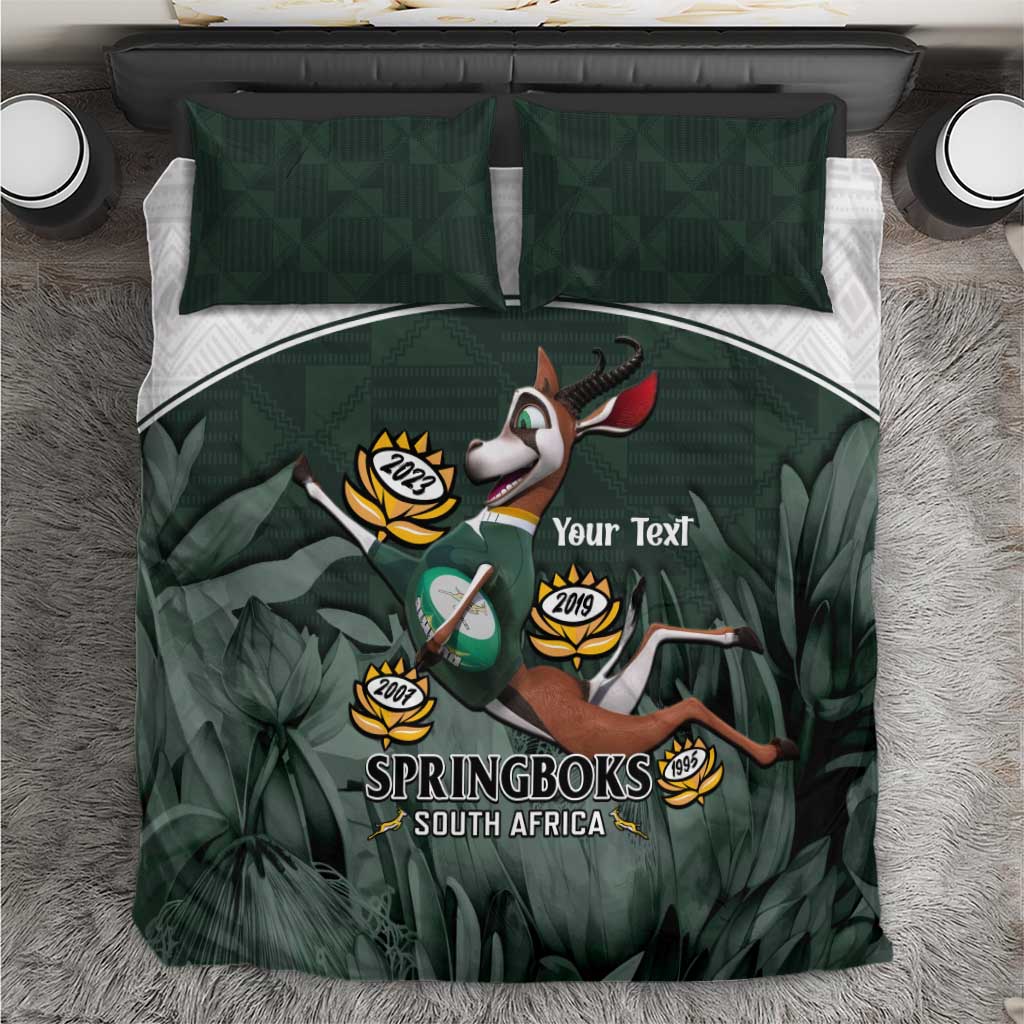 Custom South Africa Rugby Bedding Set Springboks 4th Champions World Cup Proud Bokke LT14
