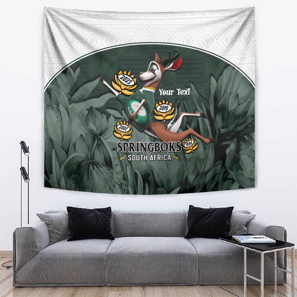 Custom South Africa Rugby Tapestry Springboks 4th Champions World Cup Proud Bokke LT14