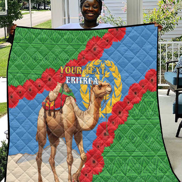 Personalised Eritrea Arabian Camel Quilt Gerbera Flower - Flag Color LT15