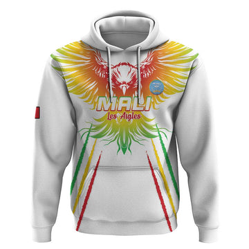 Custom Mali Football Hoodie Go Les Aigles White Color LT15