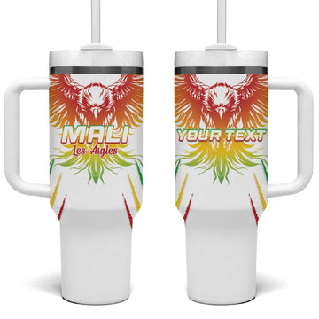 Mali Football Custom Tumbler With Handle Go Eagles - White Color LT15