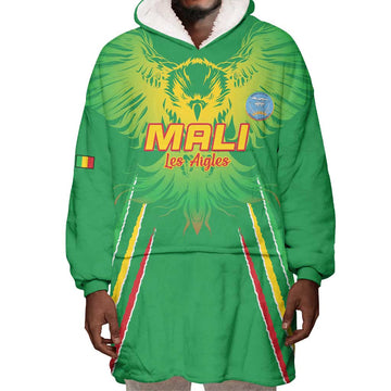 Mali Football Custom Wearable Blanket Hoodie Go Eagles - Green Color LT15