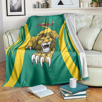 Custom Afro Cameroun Football Blanket Go Les Lions Indomptables LT15