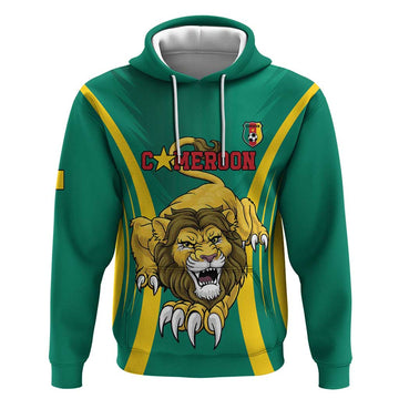 Custom Cameroon Football Hoodie Go Indomitable Lions LT15