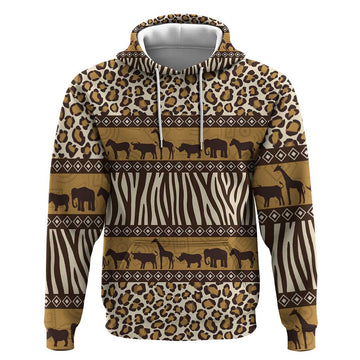 Animal Skin Mix African Pattern Hoodie LT15