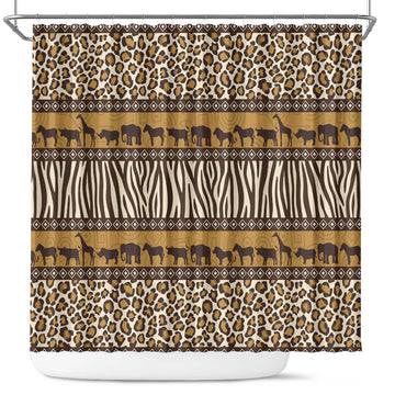 Animal Skin Mix African Pattern Shower Curtain LT15