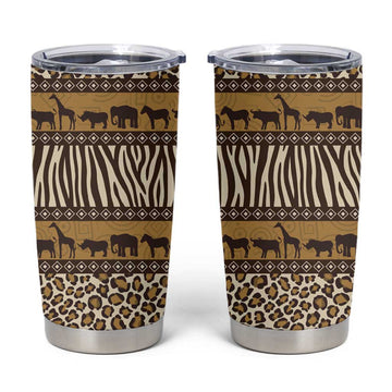 Leopards and Zebra Skins Tumbler Cup Mix African Pattern LT15