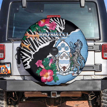 Botswana Independence Day Spare Tire Cover Coat Of Arms Devils Claw LT15