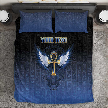 Personalised Egyptian Ankh Bedding Set Egypt Hieroglyphs Pattern LT15