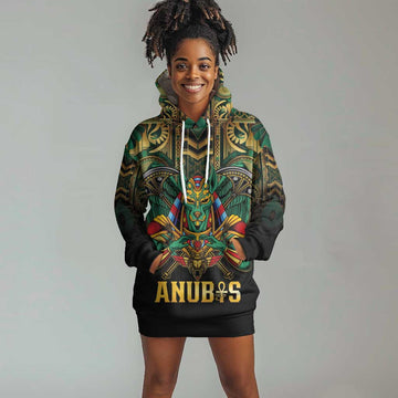 Ancient Egypt Hoodie Dress Anubis Egyptian LT15