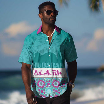 Personalised Eid al-Fitr Hawaiian Shirt Eid Mubarak LT15