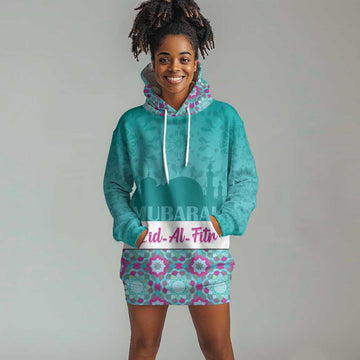Personalised Eid al-Fitr Hoodie Dress Eid Mubarak LT15