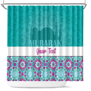 Personalised Eid Mubarak Shower Curtain Eid al-Fitr LT15
