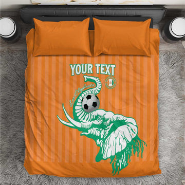 Custom Cote dIvoire Football Bedding Set Les Elephants LT15