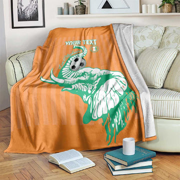 Custom Cote dIvoire Football Blanket Les Elephants LT15