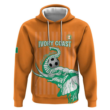 Custom Ivory Coast Football Hoodie Come On Elephants LT15
