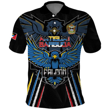 Custom Antigua and Barbuda Cricket Polo Shirt Come On Falcons LT15