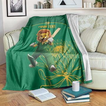Custom South Africa Blanket Lion Mascot Proteas Cricket LT15