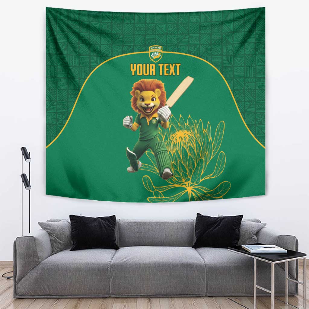 Custom South Africa Tapestry Lion Mascot Proteas Cricket LT15