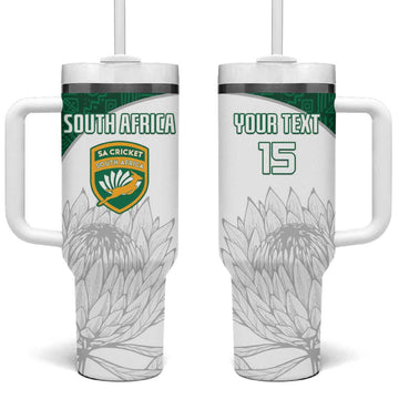 Custom Afro South Africa Cricket Tumbler With Handle Go Proteas - African Pattern LT15