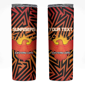 Custom Afro South Africa Cricket Skinny Tumbler Eastern Cape - Go Sunrisers LT15