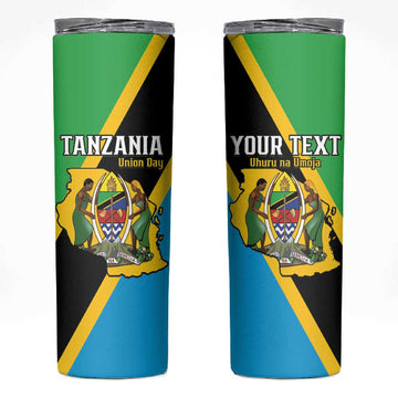 Personalised Afro Tanzania Skinny Tumbler Happy Union Day LT15