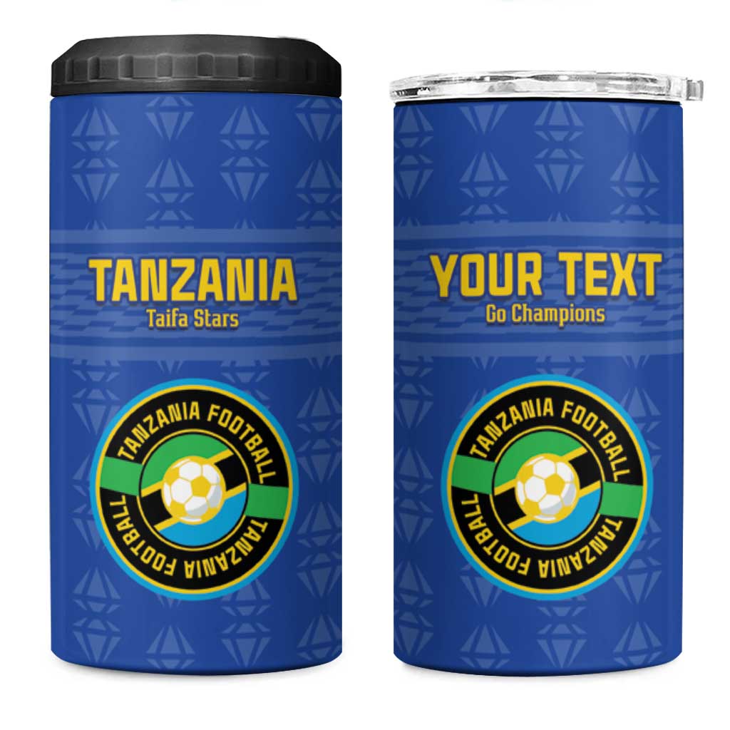 Custom Tanzania Football 4 in 1 Can Cooler Tumbler Taifa Stars Go Champions LT15