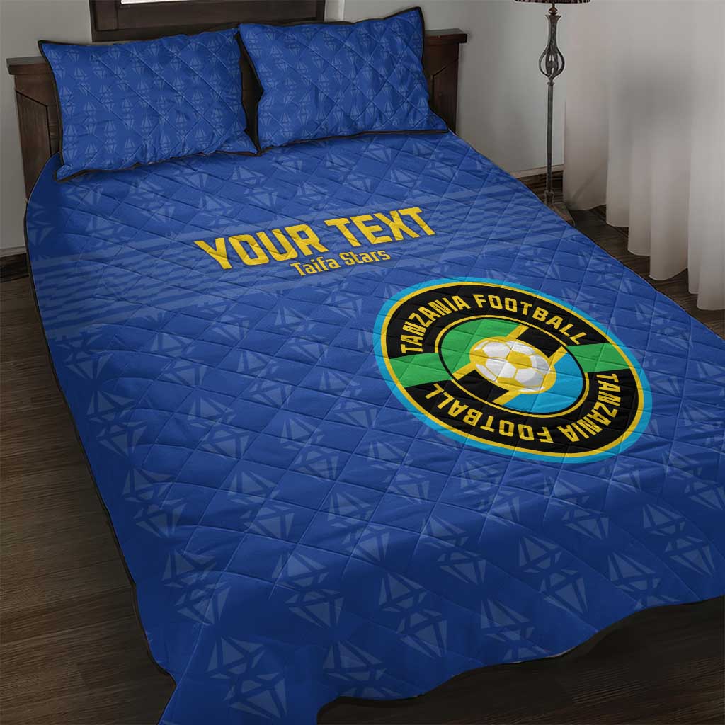 Custom Tanzania Football Quilt Bed Set Taifa Stars Go Champions LT15
