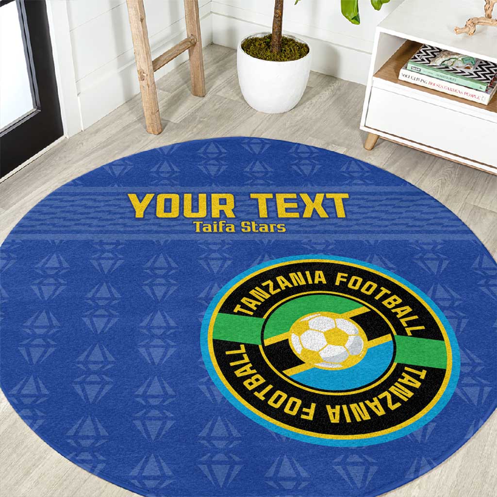 Custom Tanzania Football Round Carpet Taifa Stars Go Champions LT15