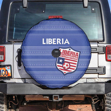 Liberia Football Spare Tire Cover Women Blue Jersey LT15