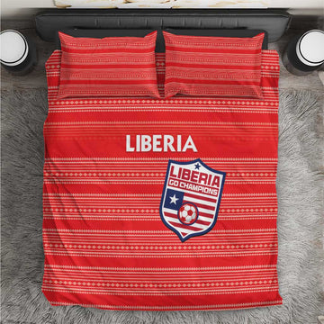 Liberia Football Bedding Set African Tribal Pattern - Red Jersey LT15