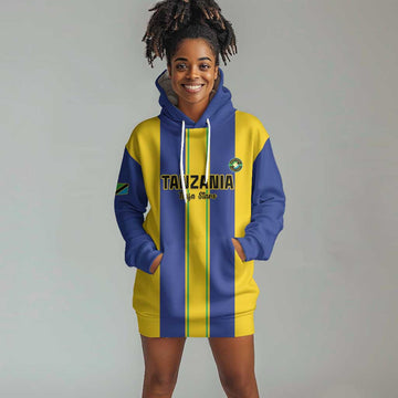 Custom Afro Tanzania Football Hoodie Dress We Are Champions LT15