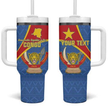 Personalised DR Congo Tumbler With Handle Coat Of Arms With Map LT15