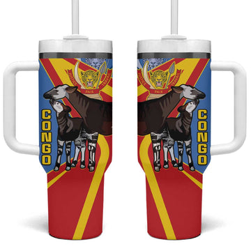 DR Congo Tumbler With Handle Okapi Coat Of Arms LT15