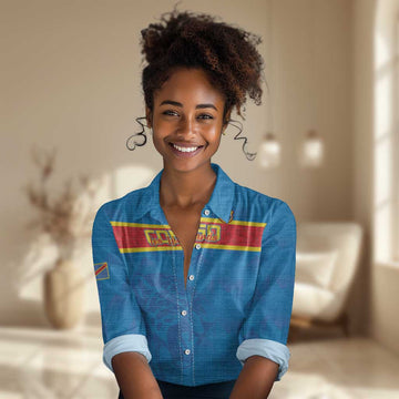 DR Congo Football Custom Women Casual Shirt Go Champions LT15