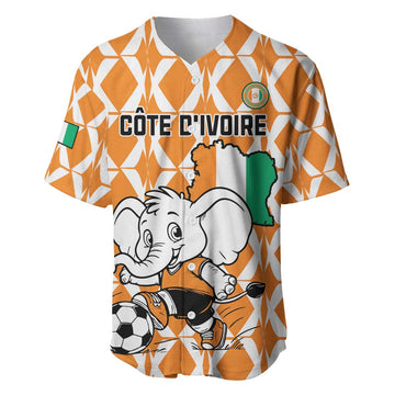 Custom Ivory Coast Football Baseball Jersey Go Champions LT15