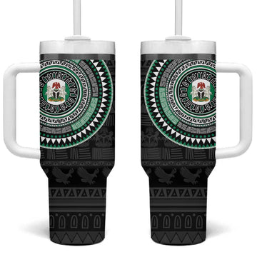 Nigeria African Tribal Pattern Tumbler With Handle Chest Arm Tattoo LT15