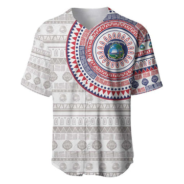 Liberia African Tribal Pattern Baseball Jersey Chest Arm Tattoo LT15