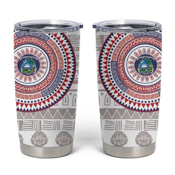 Liberia African Tribal Pattern Tumbler Cup Chest Arm Tattoo LT15