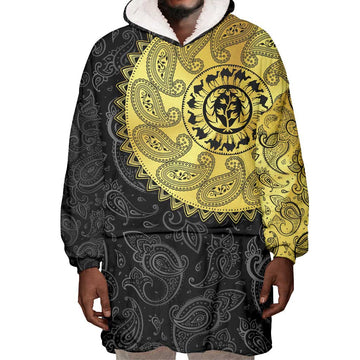Eritrea African Tribal Mix Paisley Pattern Wearable Blanket Hoodie Chest Arm Tattoo LT15