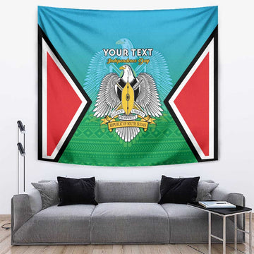 Personalised South Sudan Tapestry Coat Of Arms - Happy Independence Day LT15