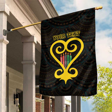 Personalized African-American Black Love Day Garden Flag Sankofa Heart - Nya Akoma LT15