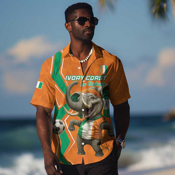 Custom Afro Ivory Coast Football Hawaiian Shirt Go Champions LT15