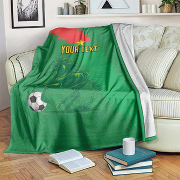 Burkina Faso Football Custom Blanket Go Stallions LT15